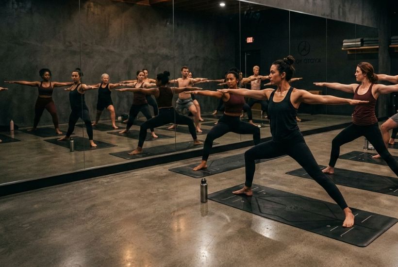 Hot Mat Yoga class at Kyneton Pilates Studio